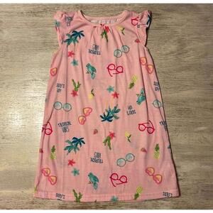 EUC Carter’s Pink Tropical Vibes Nightgown Pajamas   Size 3T